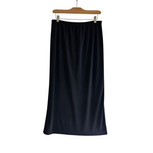 ​Jaclyn Smith Vintage Black Maxi Skirt with Side Slit, Lightweight, Size Large